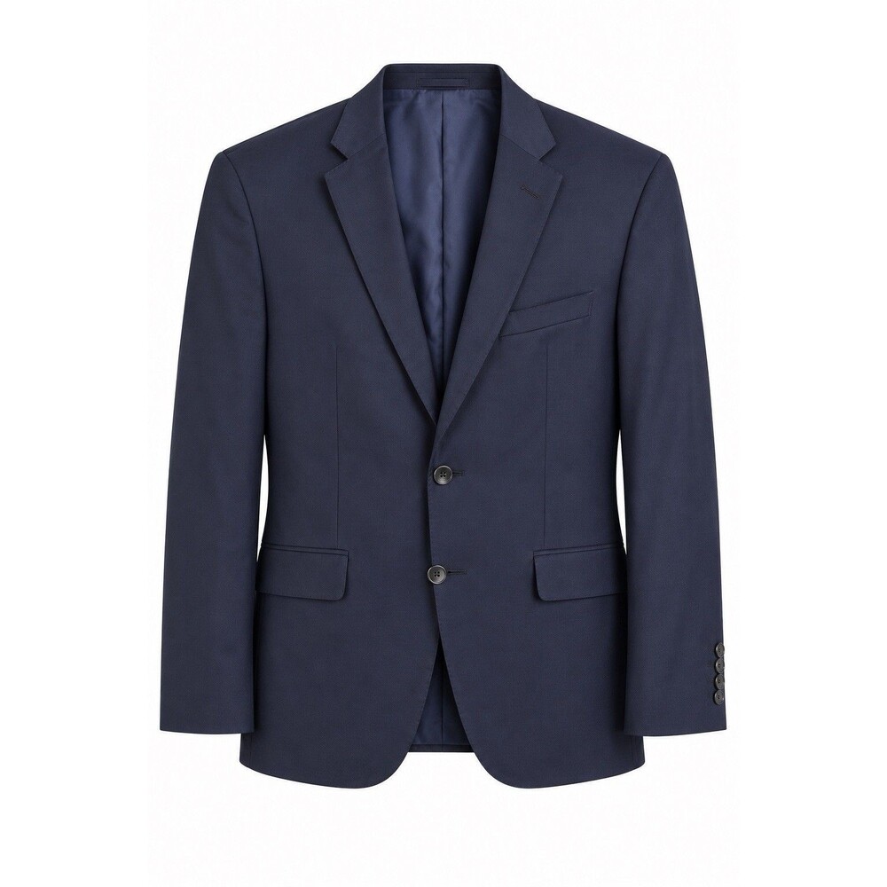 Hugo Boss Navy Wool Blazer Men 36S REDA Super-100  2 Button Classic Preppy GUC
